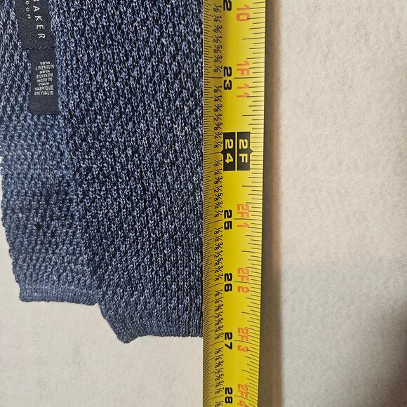 NWT Ted Baker London Men's Blue Silk and Linen blend Necktie - Picture 4 of 5